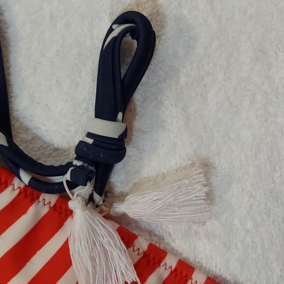 Lovely Adore Me American Flag Two Piece Bikini Size Bottom XL Top 38 D - Picture 6 of 11